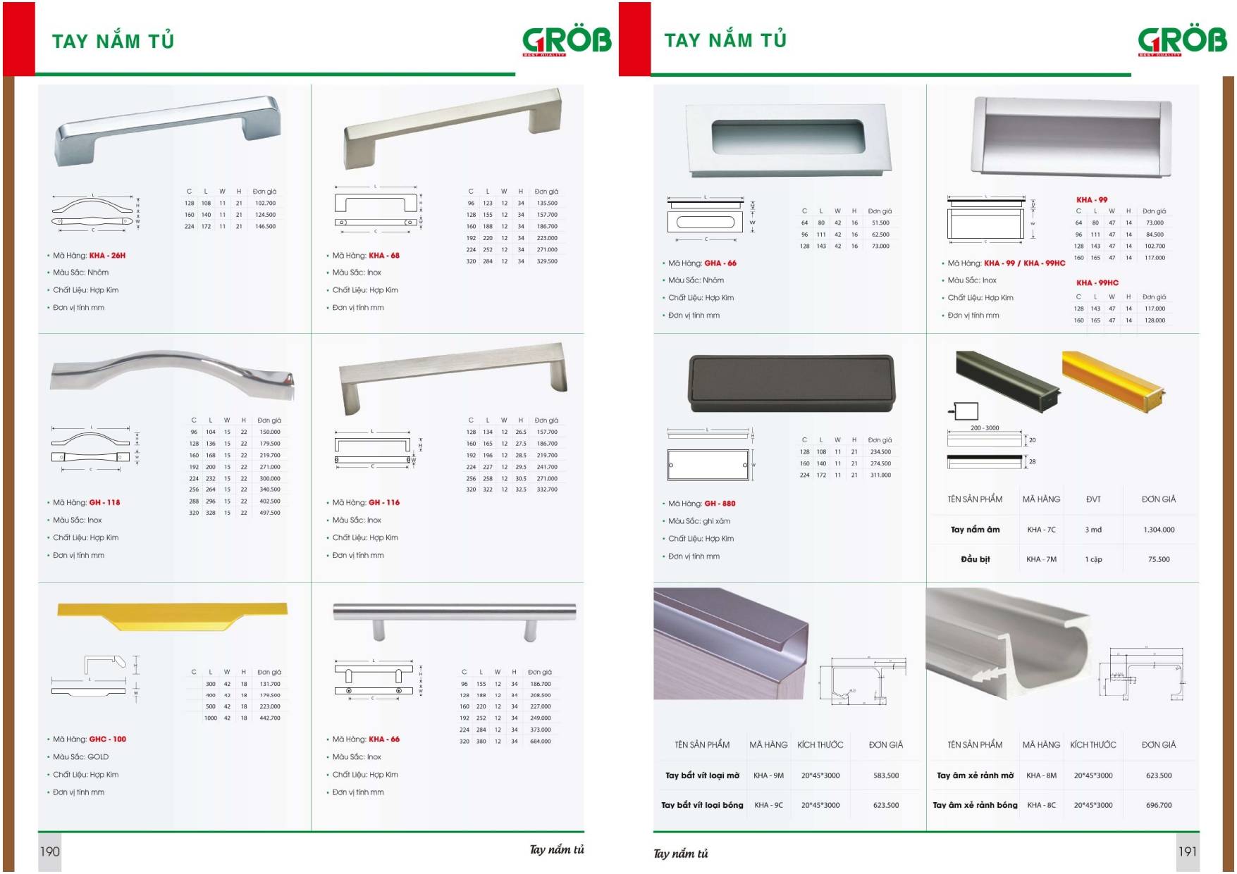 Thiết bị nhà bếp GROB Catalogue và Bảng giá mới nhất /Page 95